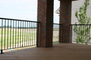 Amerifence Corporation of Kansas City residential fencing contractors Kansas City, Missouri deck patio stair porch balcony handrail guard rail modern contemporary architectural steel stainless steel aluminum copper brass galvanized post rail cable cap plate anchor residential commercial industrial wire black white